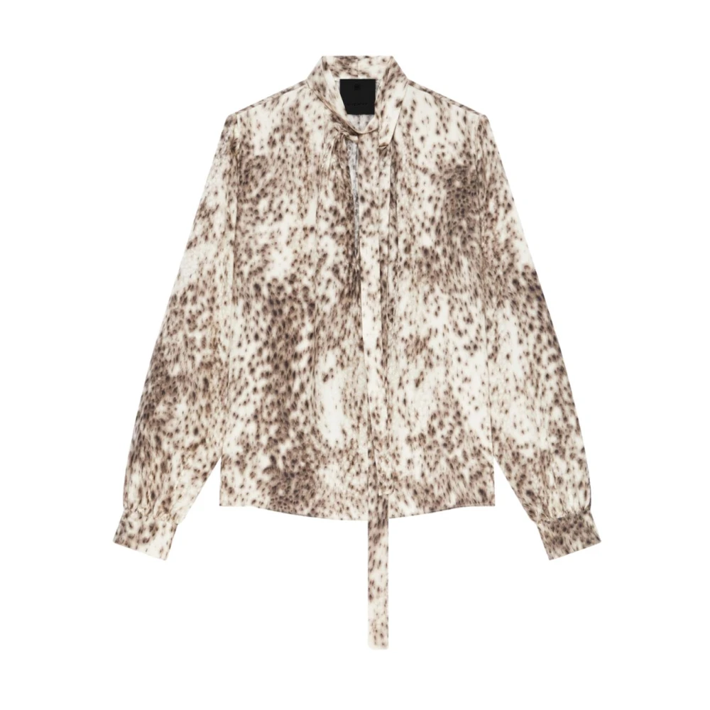 Givenchy Zijden blouse met luipaardprint Multicolor Dames