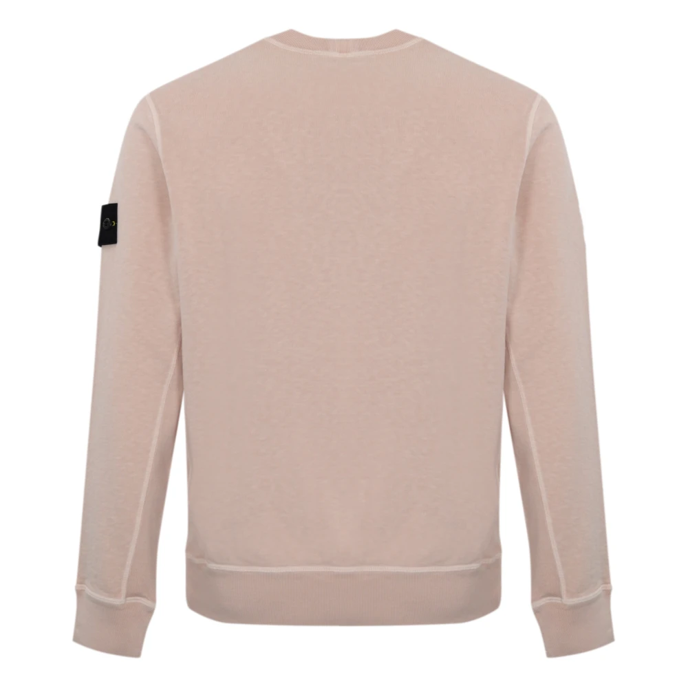 Stone Island Roze Katoenen Trui Vlammen Effect Pink Heren