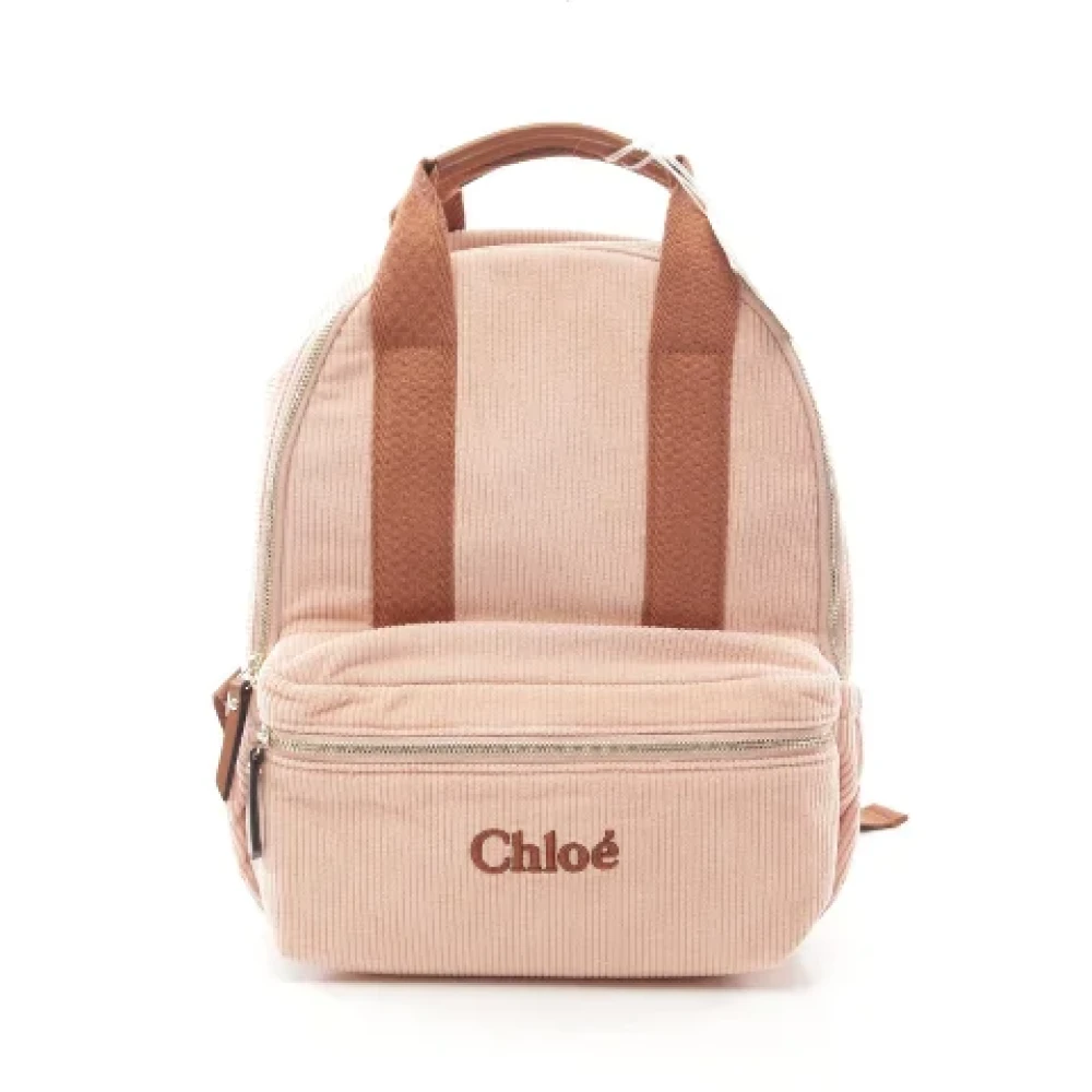 Chloé Pre-owned Velvet backpacks Pink Dames