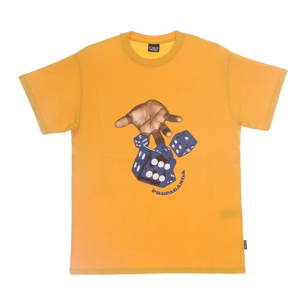 Propaganda Dice Tee Geel Korte Mouw T-shirt Yellow Heren