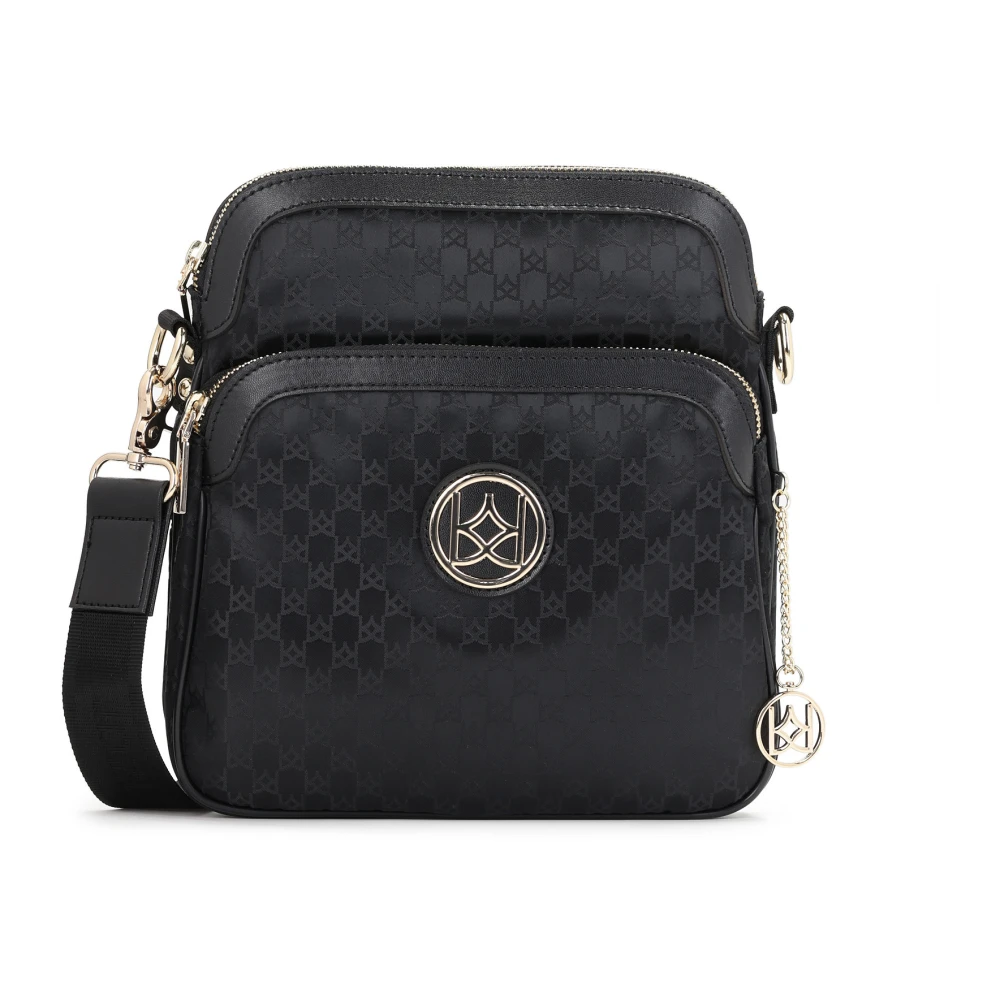 Kazar Dames zwarte messenger tas Black Dames