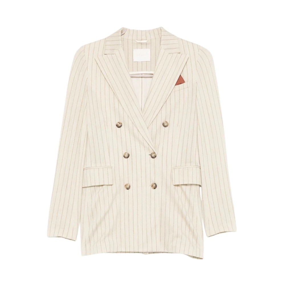 Circolo 1901 Women's Beige Blazers, S, Fd3920 Jacket