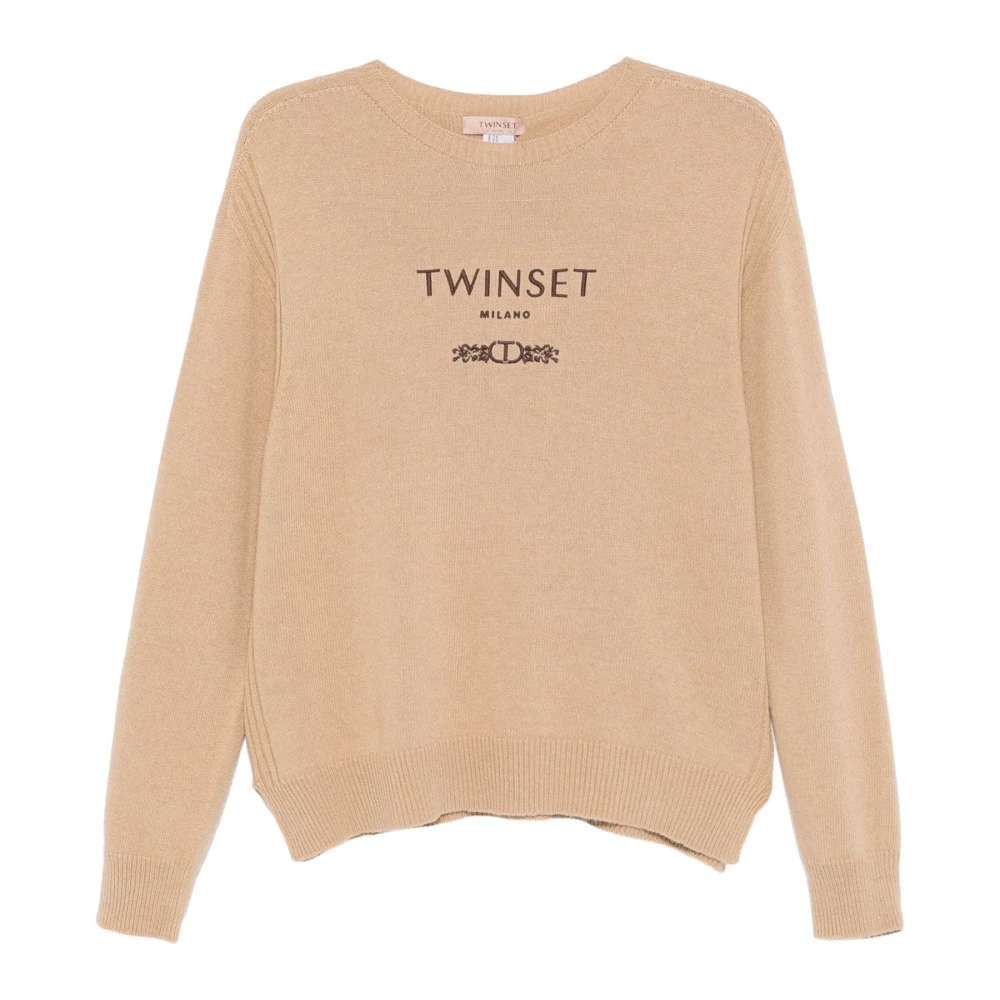 Twinset Zachte Gebreide Trui Brown Dames