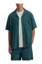chemise-de-camp-en-lin-vert-fonce