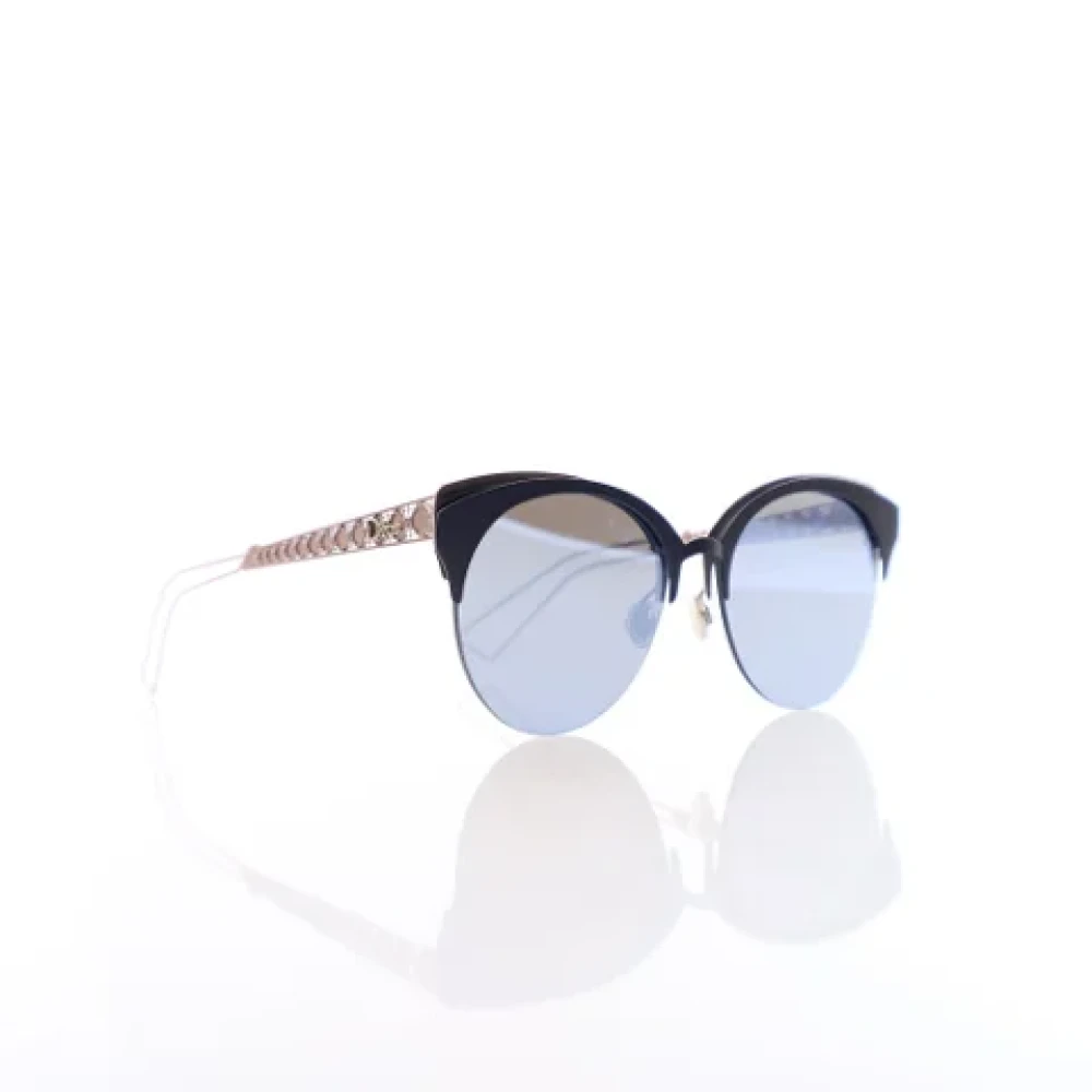 Dior Vintage Pre-owned Metal sunglasses Black Dames