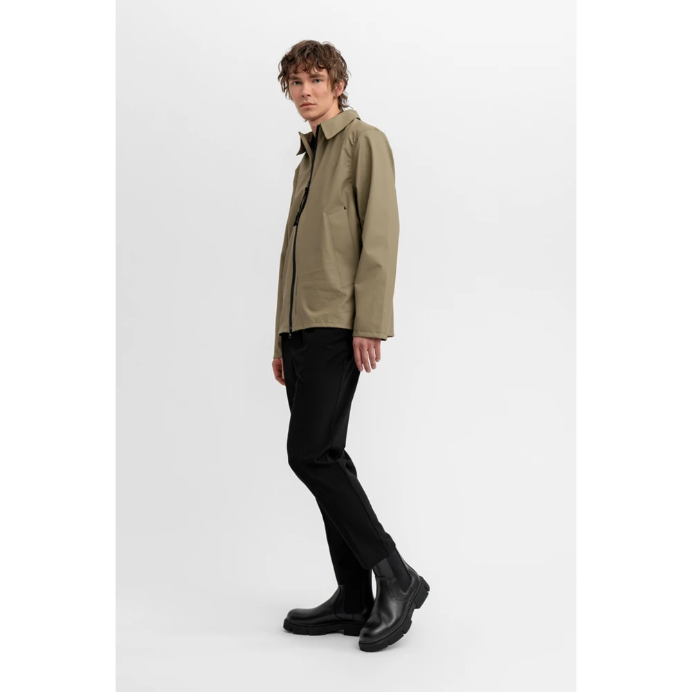 Stutterheim Lichtgewicht Waterdicht Overshirt Green Heren