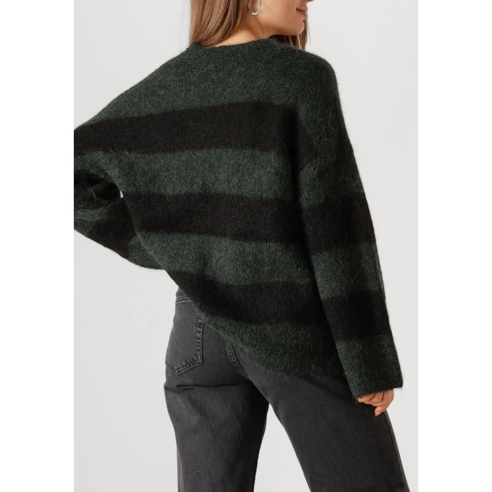 Selected Femme Gebreide trui met O-hals Green Dames