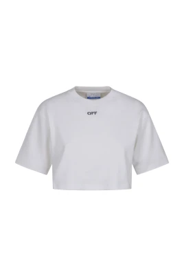 Off Stamp Rib Cropped Tee