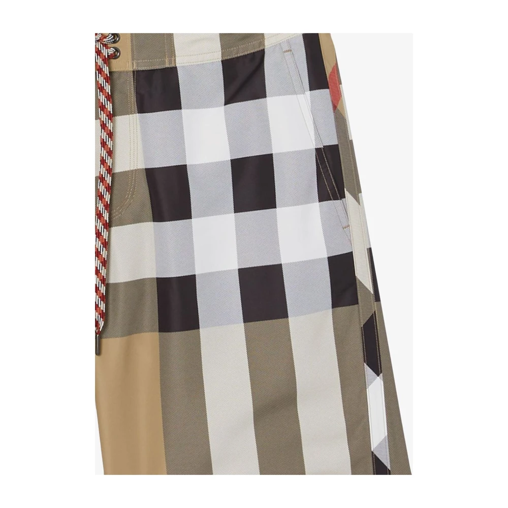 Burberry Beige Exploded Check Zwembroek Beige Heren