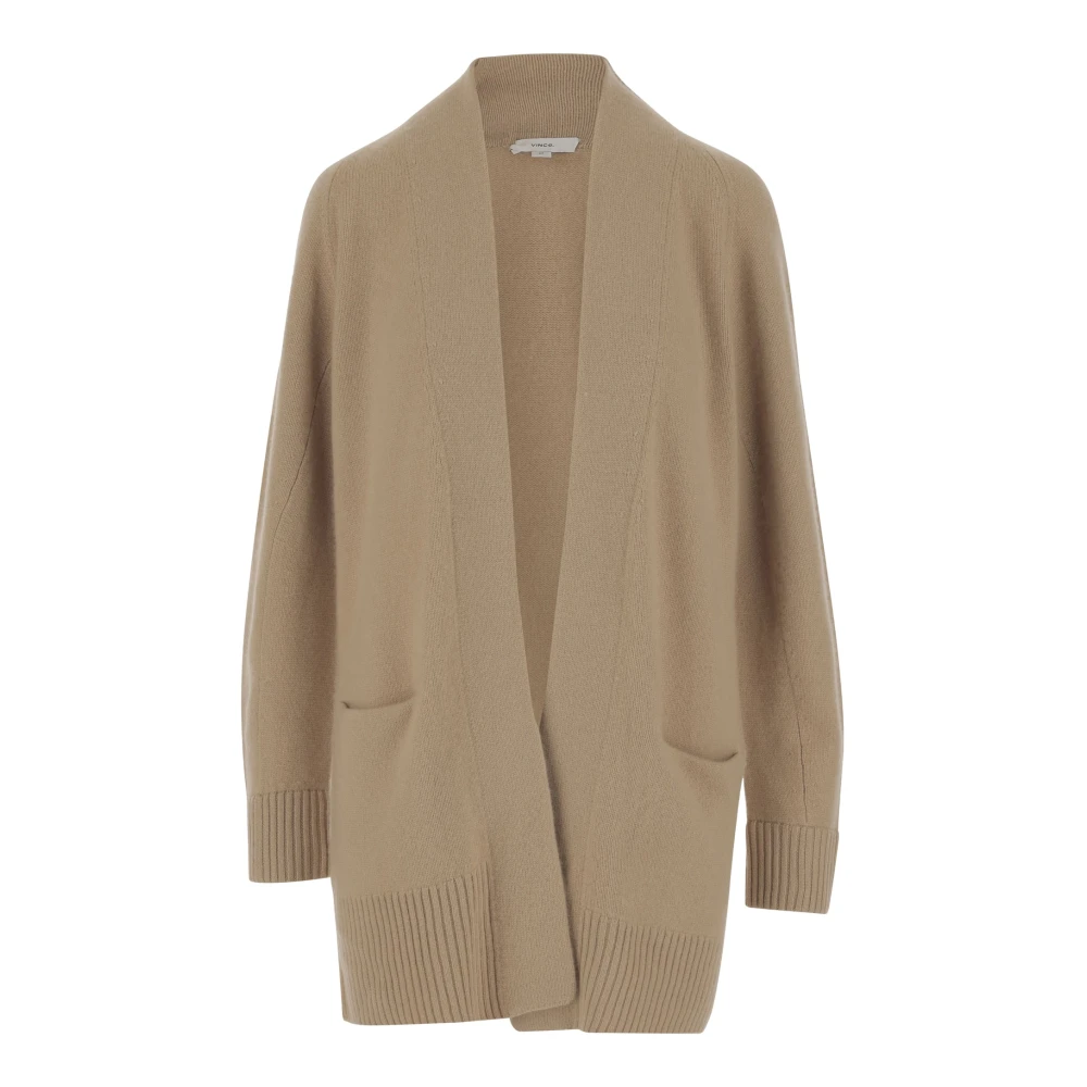 Vince Kasjmier Open Vest met Zakken Beige Dames