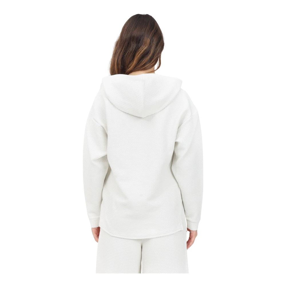 Puma Gestructureerde Studio Hoodie Wit Vrouwen Beige Dames