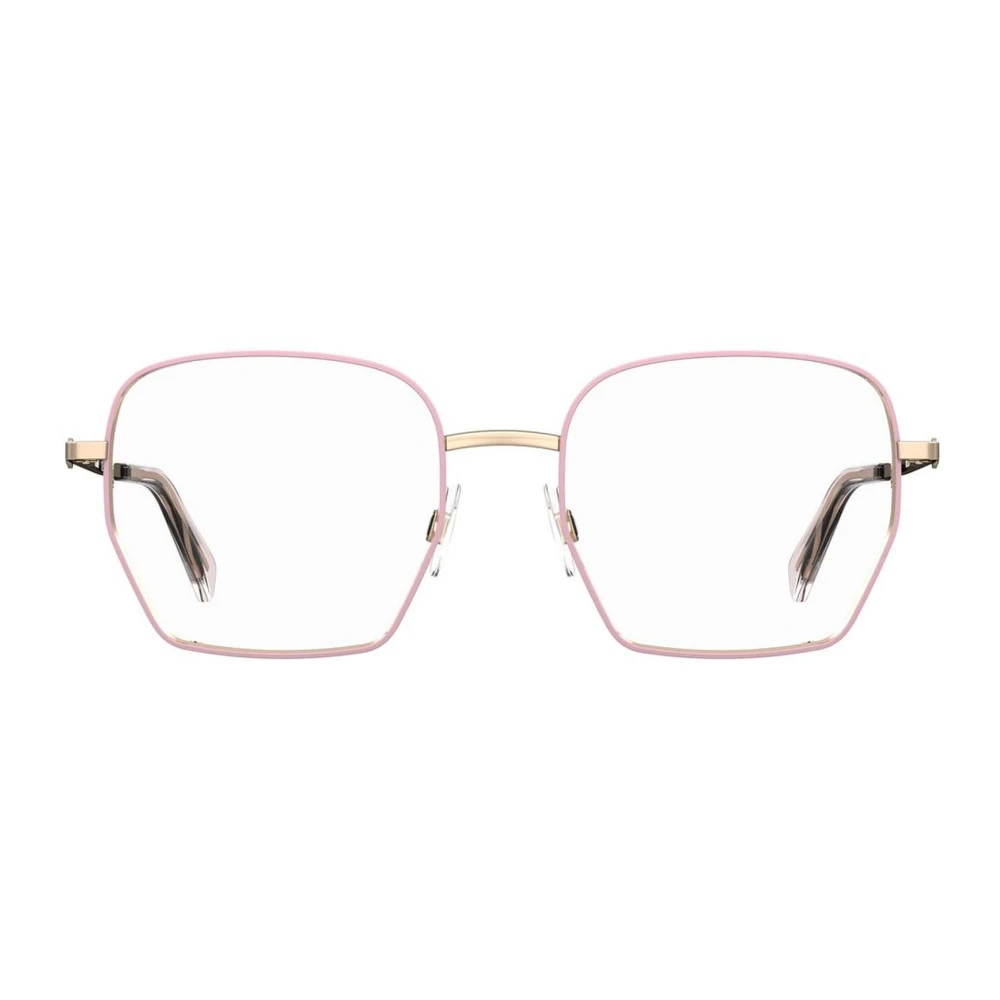Love Moschino Gouden Metalen Frame Bril Yellow Dames