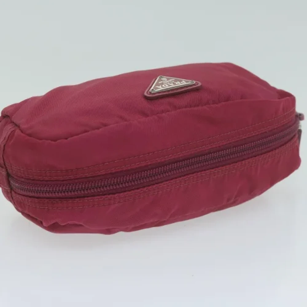 Prada Vintage Pre-owned Nylon pouches Pink Dames