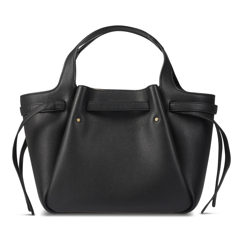TORY BURCH Zwarte Romy Pebbled Satchel Tas Black Dames