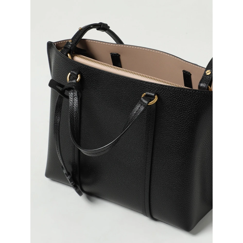 pinko Klassieke leren schoudertas Black Dames