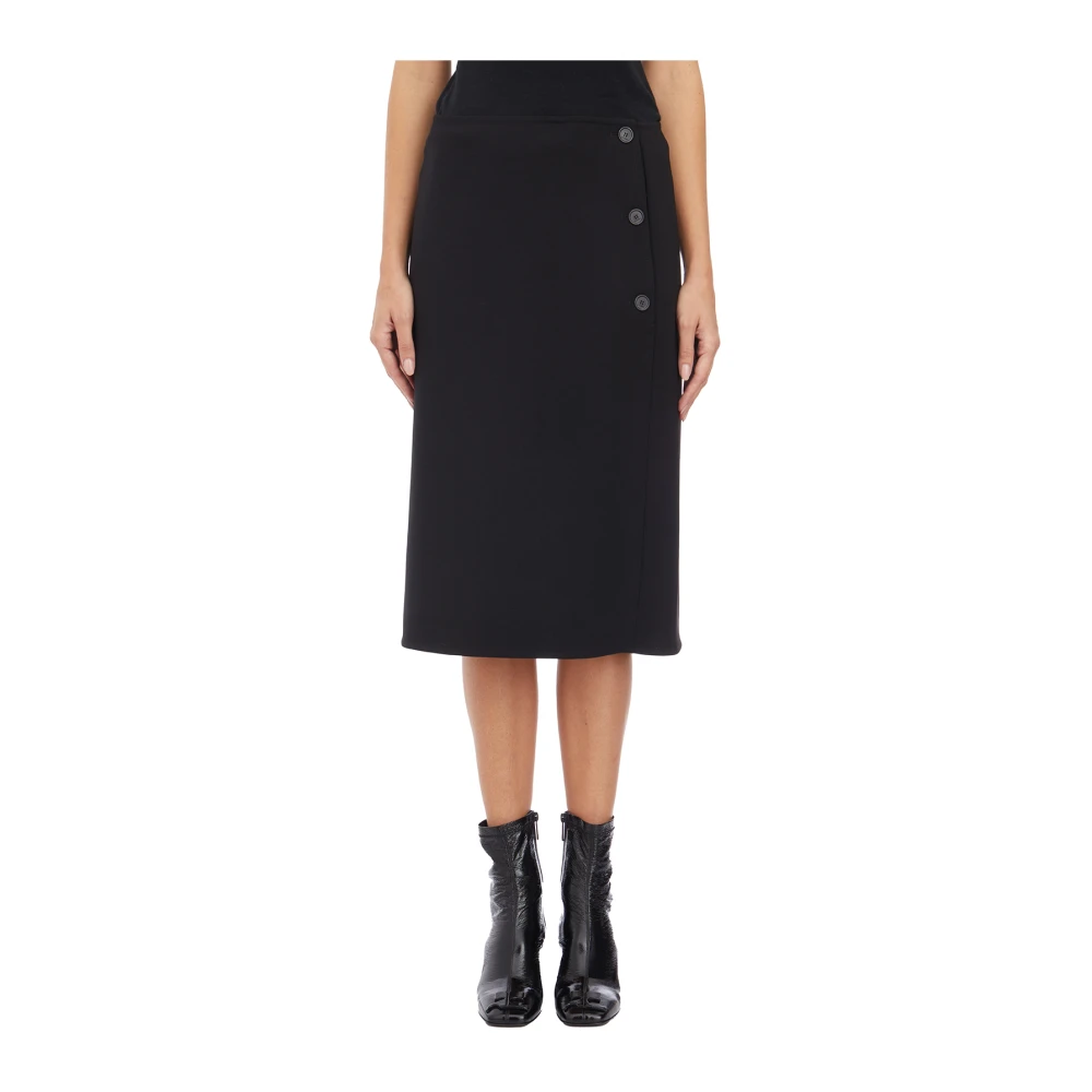 Courrèges Getailleerde knooprok Black Dames