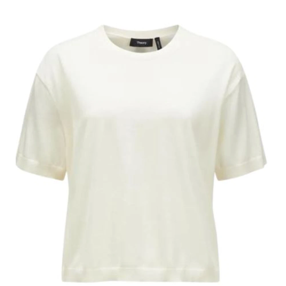 Theory Merino Wol Ivory Sweater White Dames