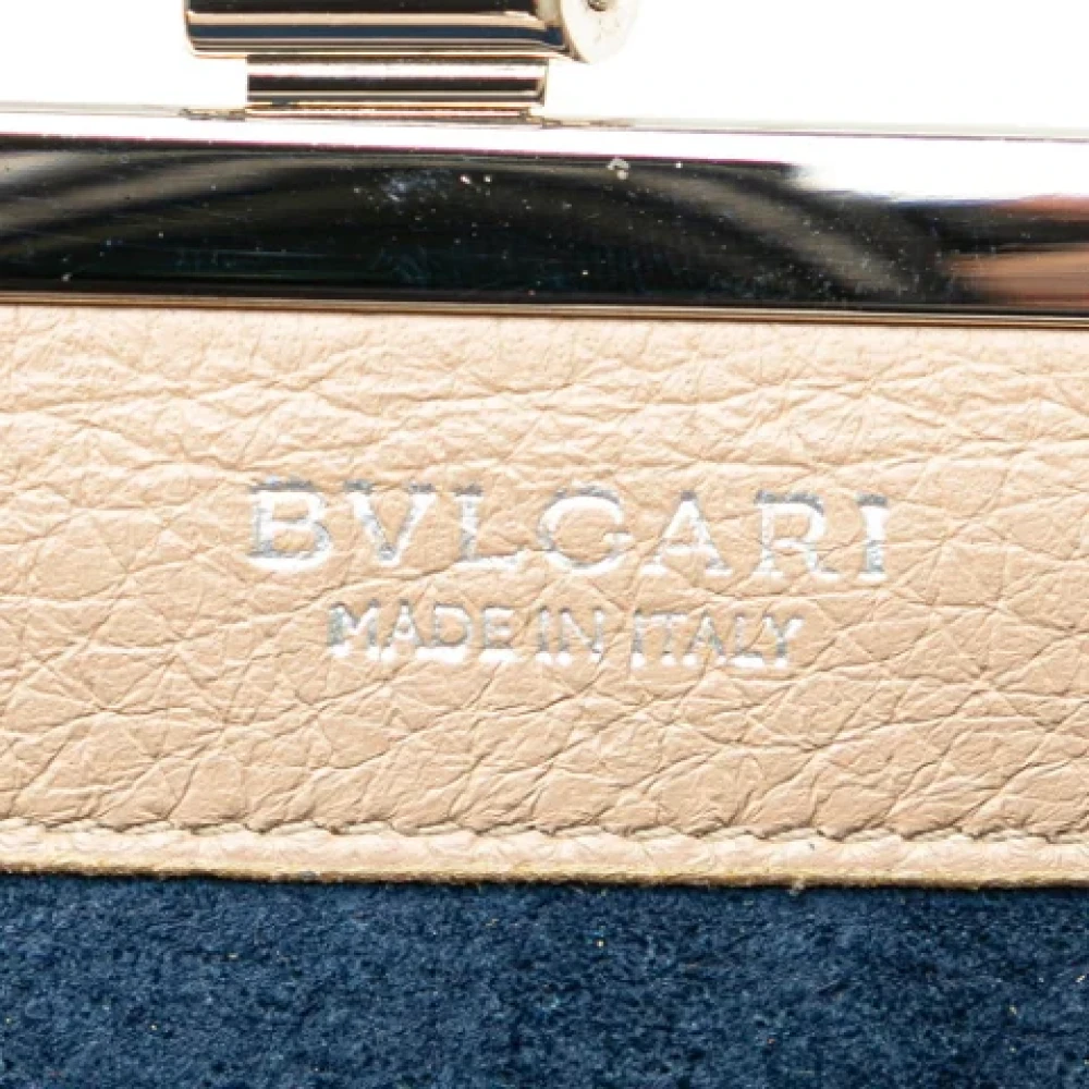 Bvlgari Vintage Pre-owned Leather wallets Beige Dames