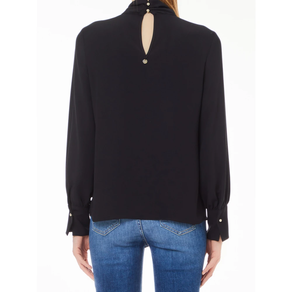 Liu Jo Zwarte Cut Out Blouse Black Dames