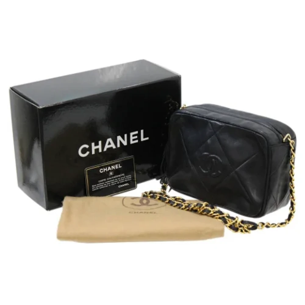 Chanel Vintage Pre-owned Leather shoppers Black Dames