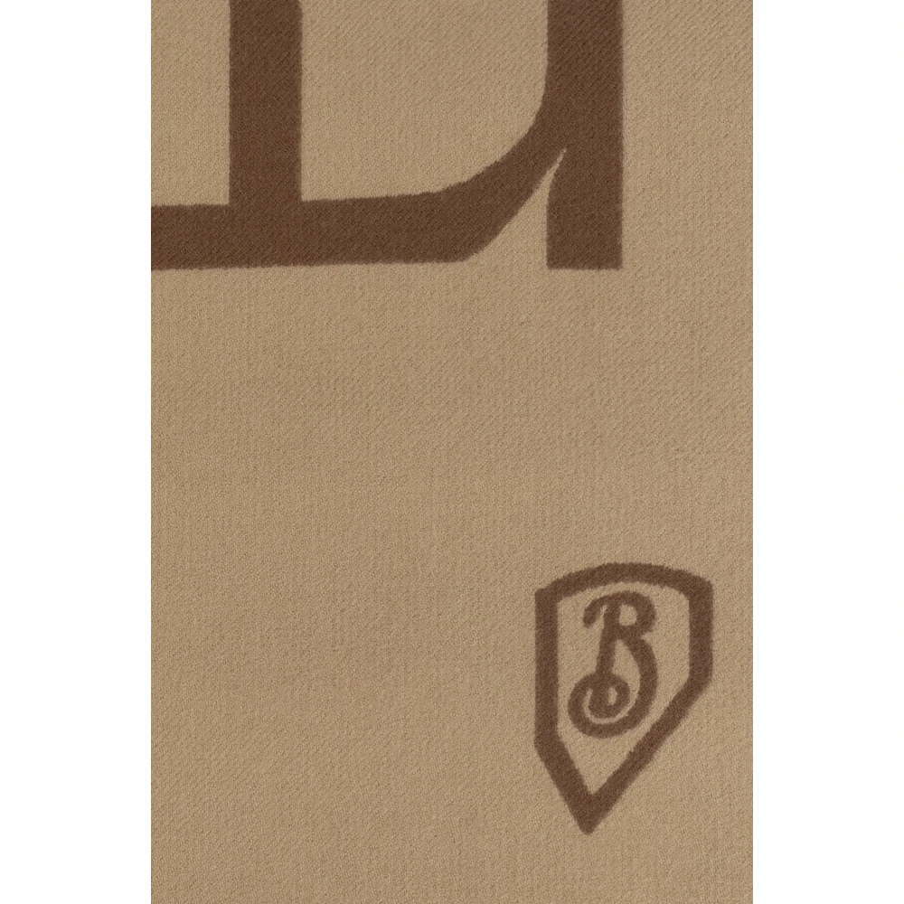 Burberry Wollen sjaal met logo Brown Dames