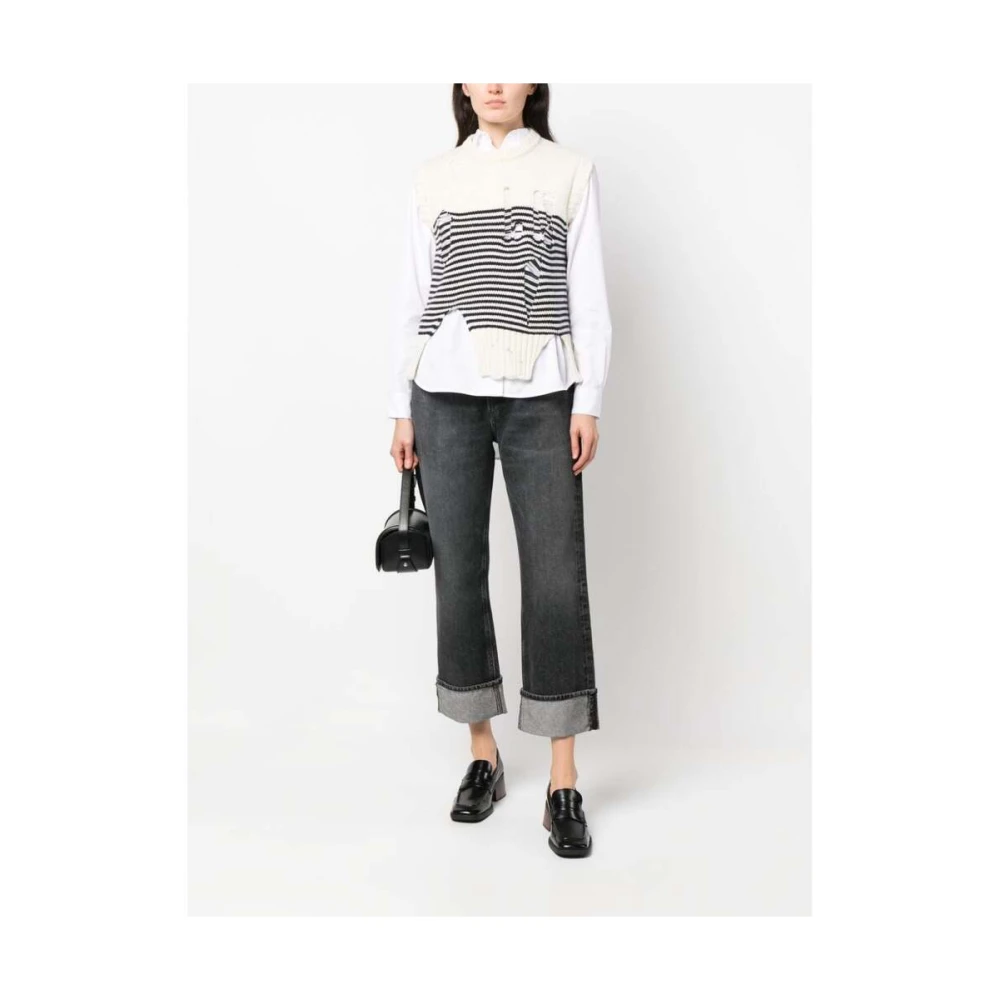Agolde Zwarte hoge taille cropped jeans Black Dames