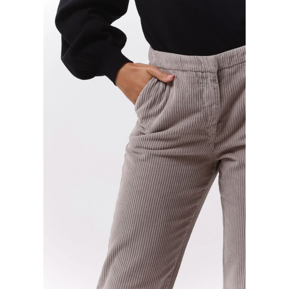 By-Bar Beige Rib Pant Dames Broek Beige Dames