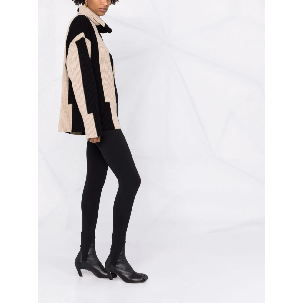 Wardrobe.nyc Zwarte hoge hals stijgbeugelleggings Black Dames
