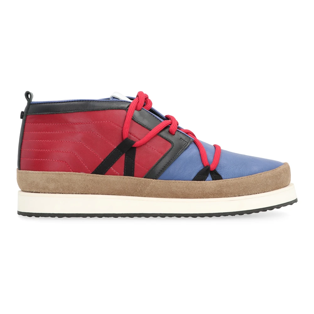 Volta Mid-top leren sneakers met suède inzetstuk Heren Schoenen Veelkleurig Multicolor