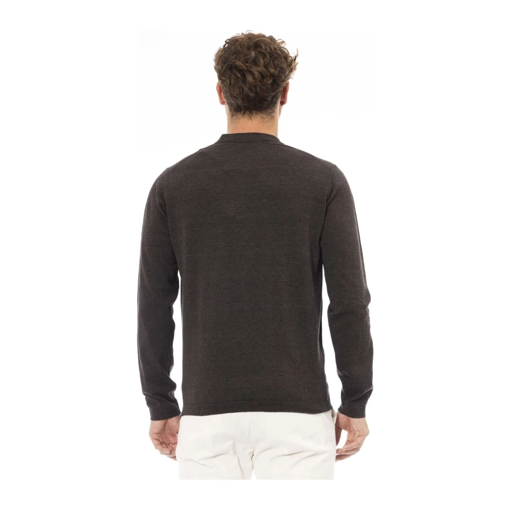 Alpha Studio Ronde Hals Lange Mouw Regular Fit Brown Heren