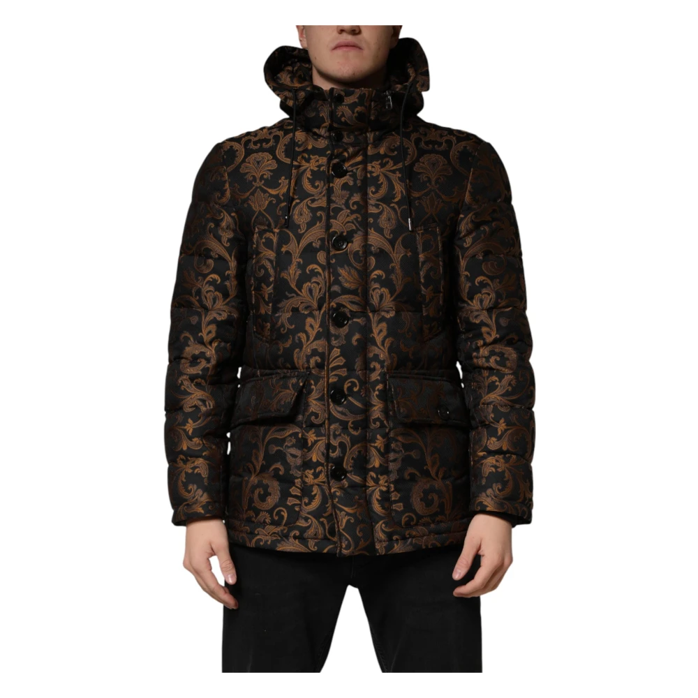 Dolce & Gabbana Men's Brown Winter Jackets, 2XL, Quilted Jacket
