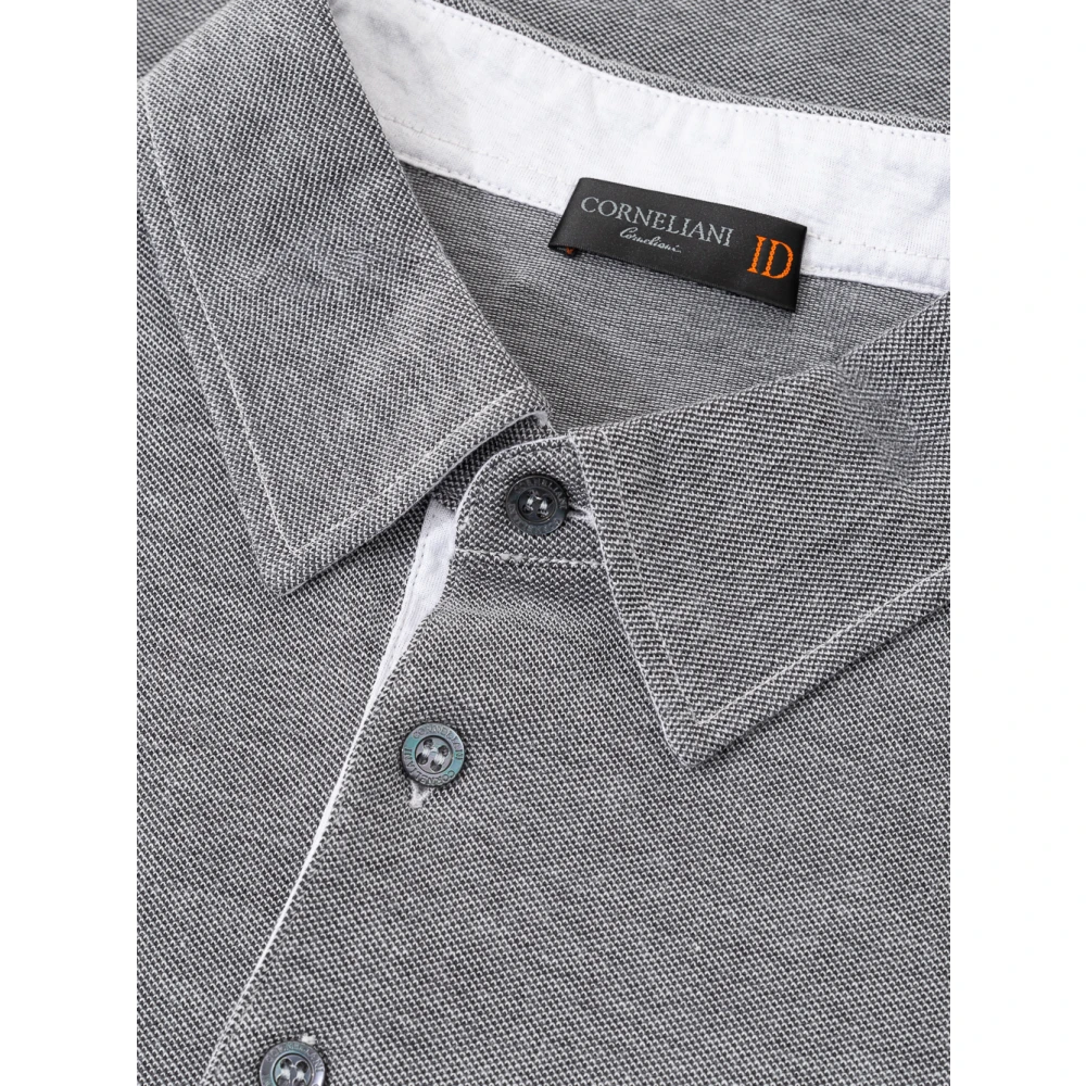 Corneliani Grijze polo met lange mouwen Gray Heren