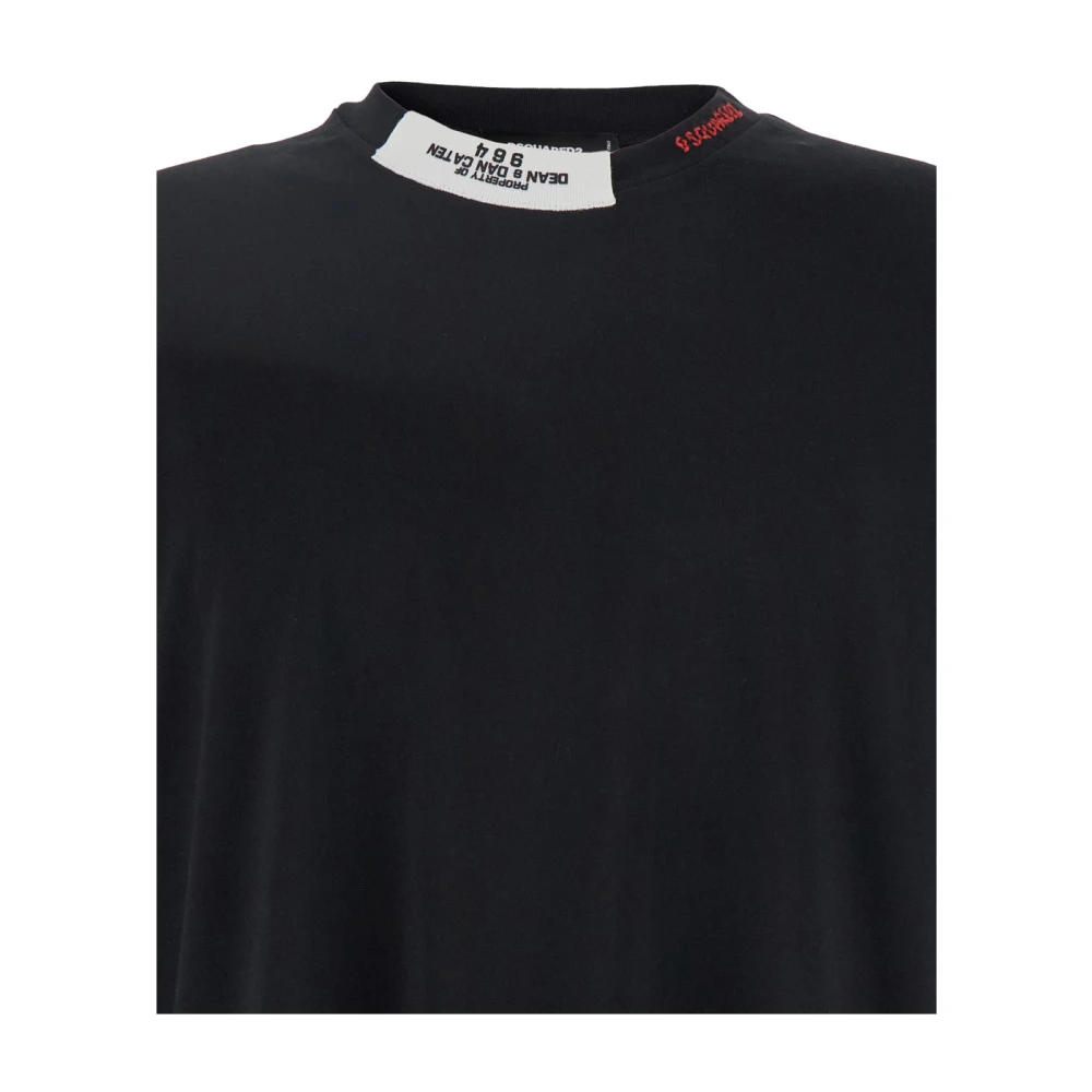 Dsquared2 Zwarte Crewneck T-shirt en Polo Black Heren