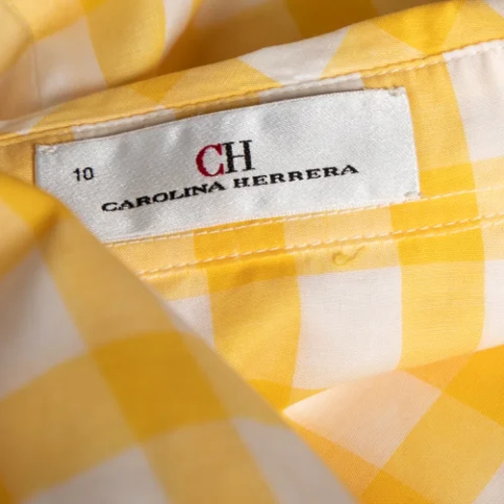 Carolina Herrera Pre-owned Cotton tops Yellow Dames