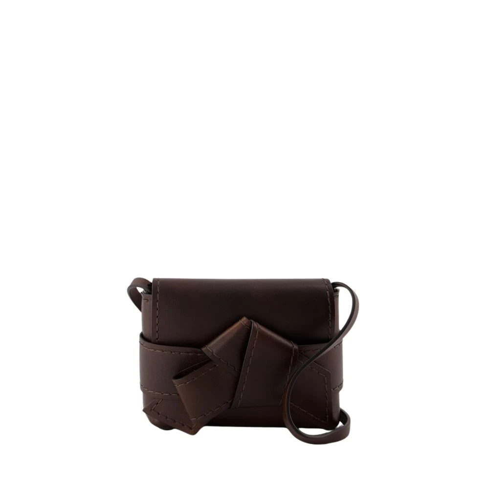 Acne Studios Mini Musubi tas in glad kalfsleer Brown Dames
