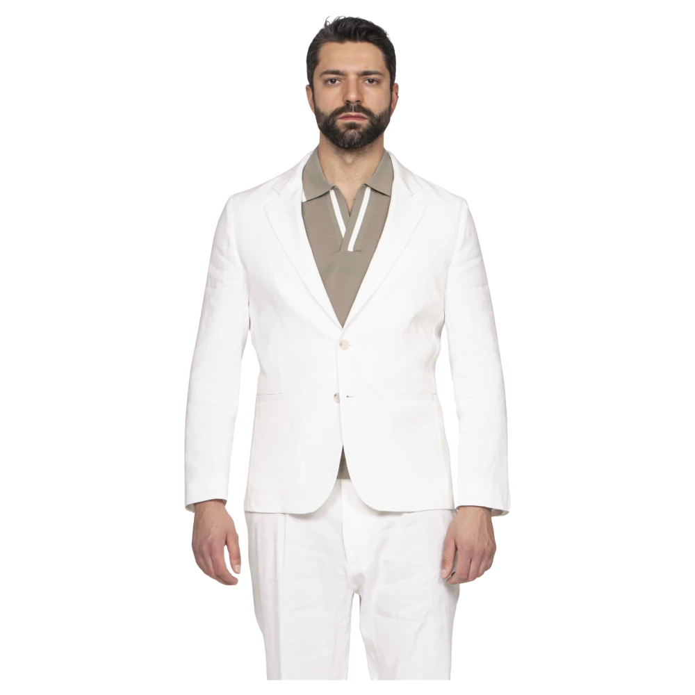 Paolo Pecora Men's White Blazers, Xl, Giacca 1102