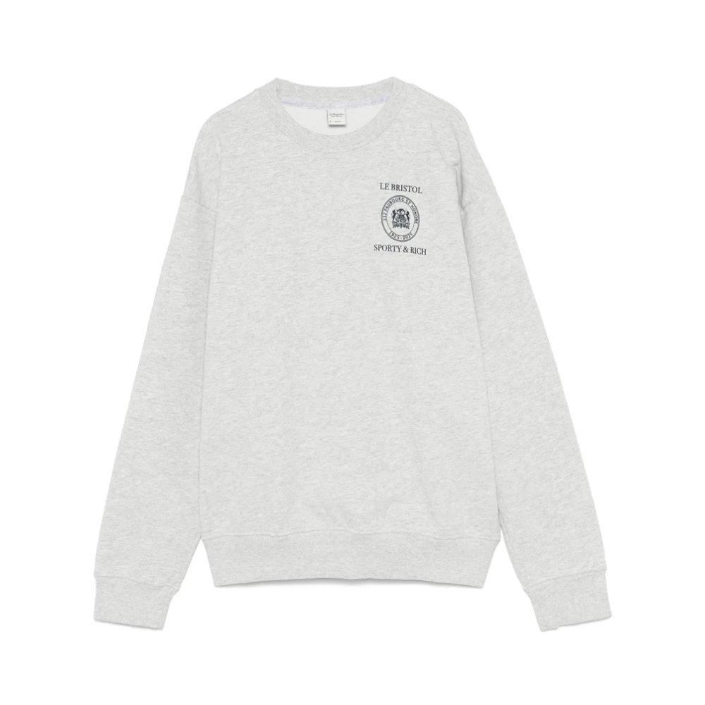Sporty & Rich Grijze Crew Neck Sweater Gray Dames
