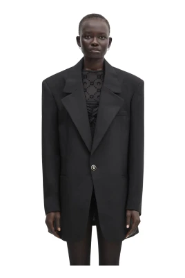 Virgin Wool Twill Boxy Jacket