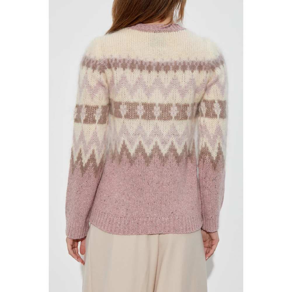 Woolrich Gebreide trui met patroon Pink Dames