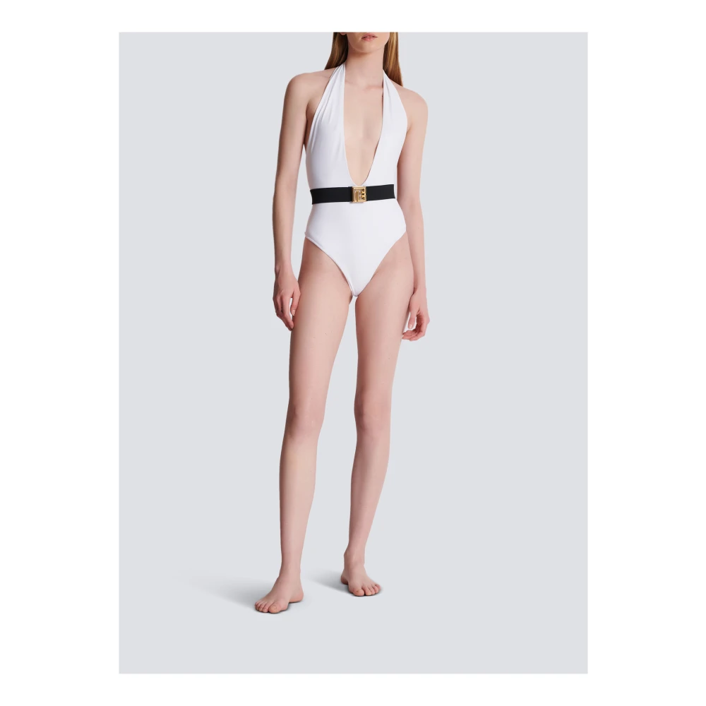 Balmain Badpak met PB riem White Dames