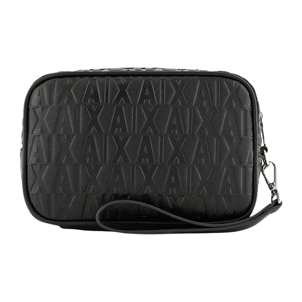 Armani Exchange Mannen Beauty Case met Logo Black Heren