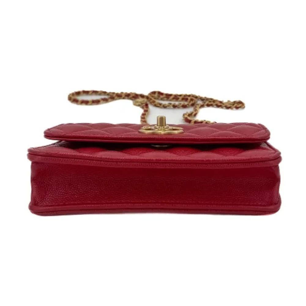 Chanel Vintage Pre-owned Leather chanel-bags Red Dames