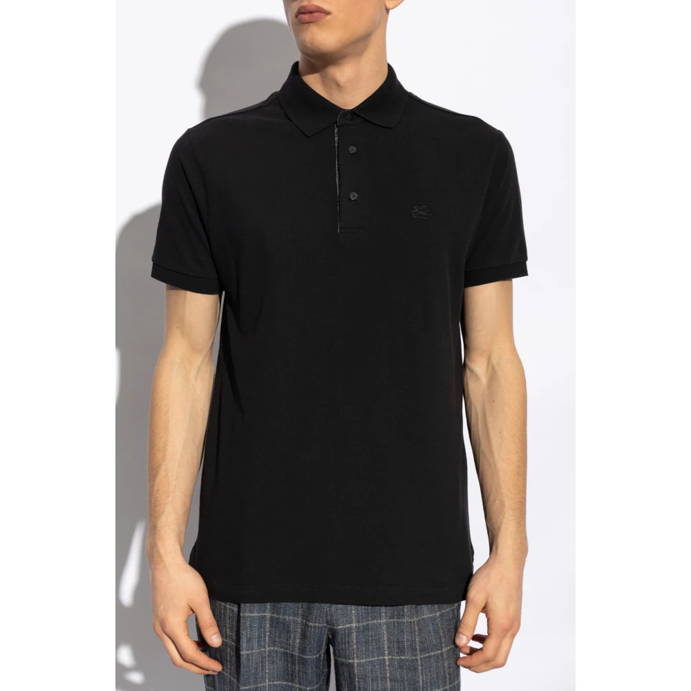 ETRO Katoenen polo Black Heren