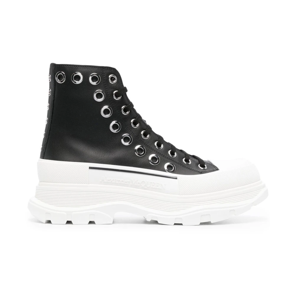 Alexander McQueen Zwarte laarzen met platformhak Heren Schoenen