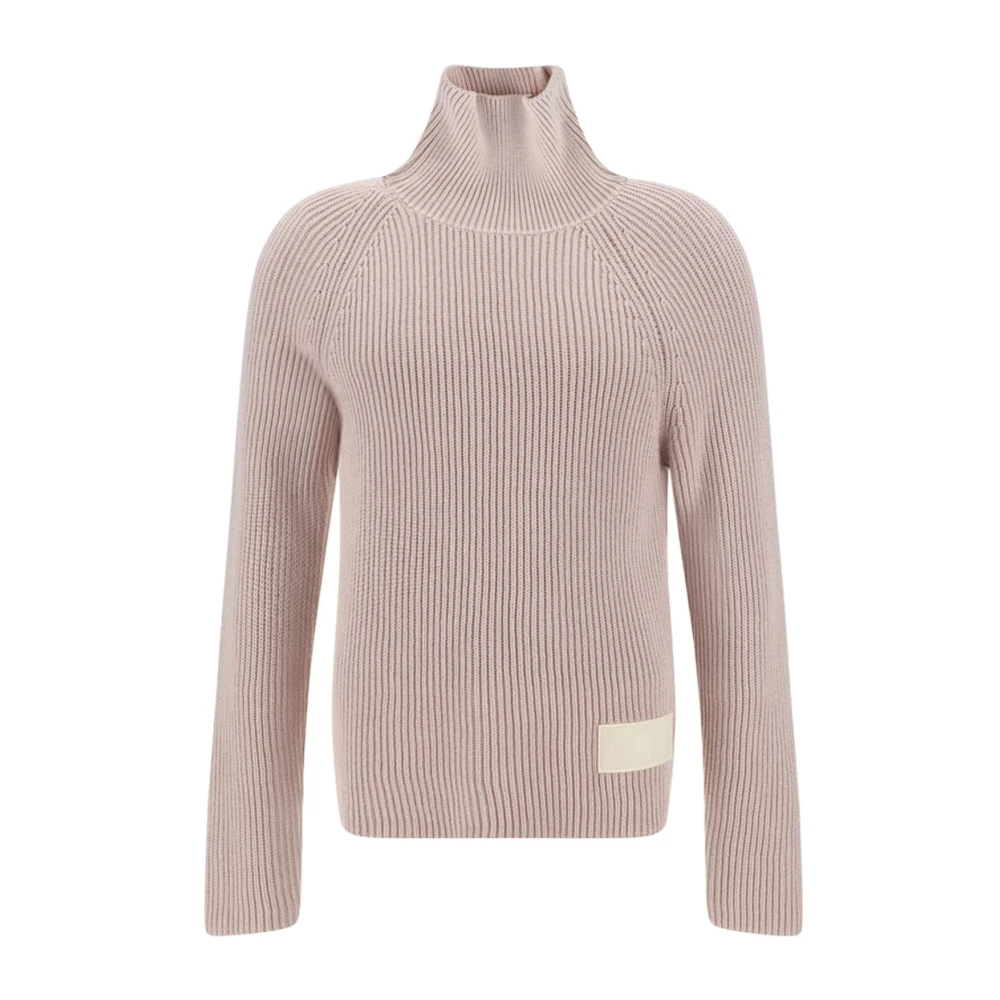 Ami Paris Men's Pink Turtleneck Jumper - Turtlenecks - L - Knitwear