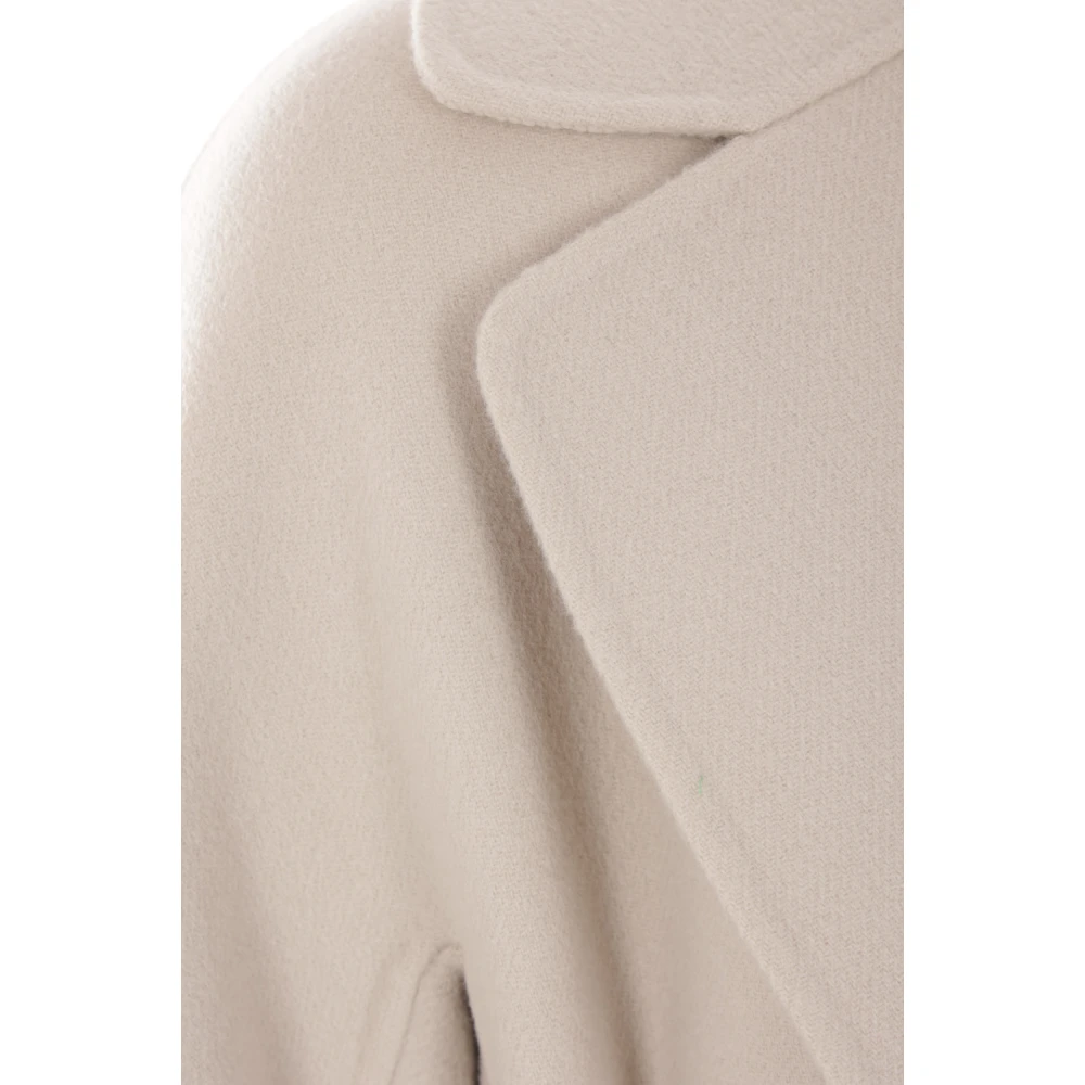 Max Mara Beige Wollen Omslagjas Beige Dames
