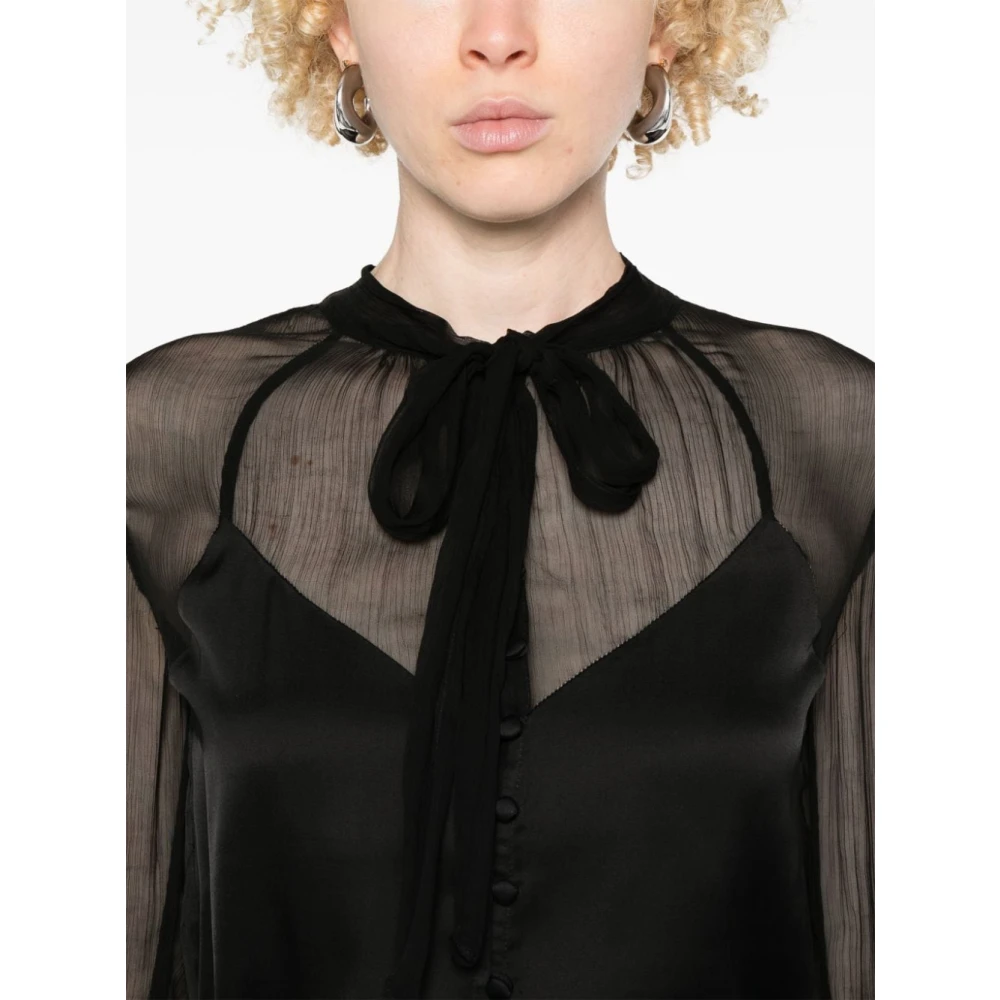 Twinset Zwarte Sweaters voor Vrouwen Aw24 Black Dames