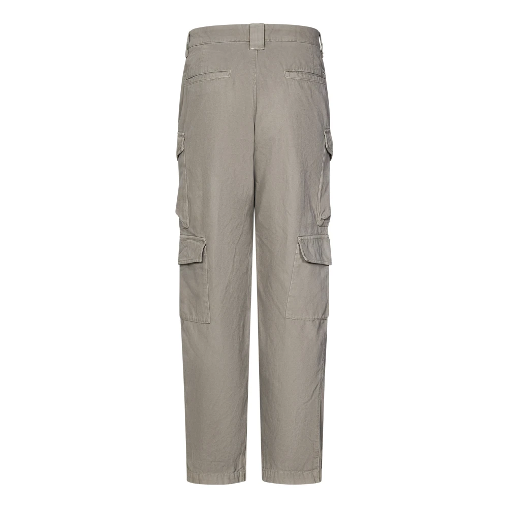 C.P. Company Khaki Multi-Pocket Straight Leg Broek Green Heren