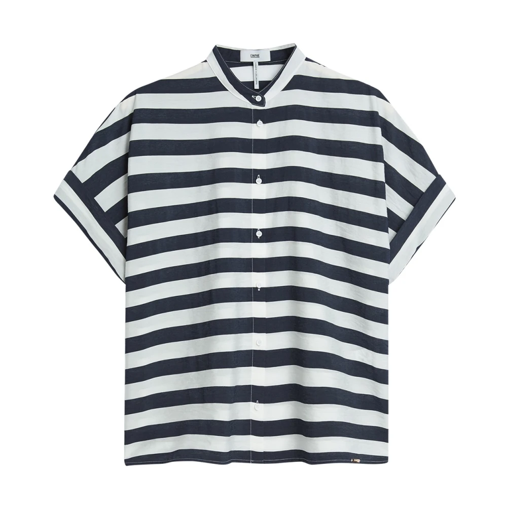 CINQUE Gestreepte blouse met relaxte stijl Blue Dames