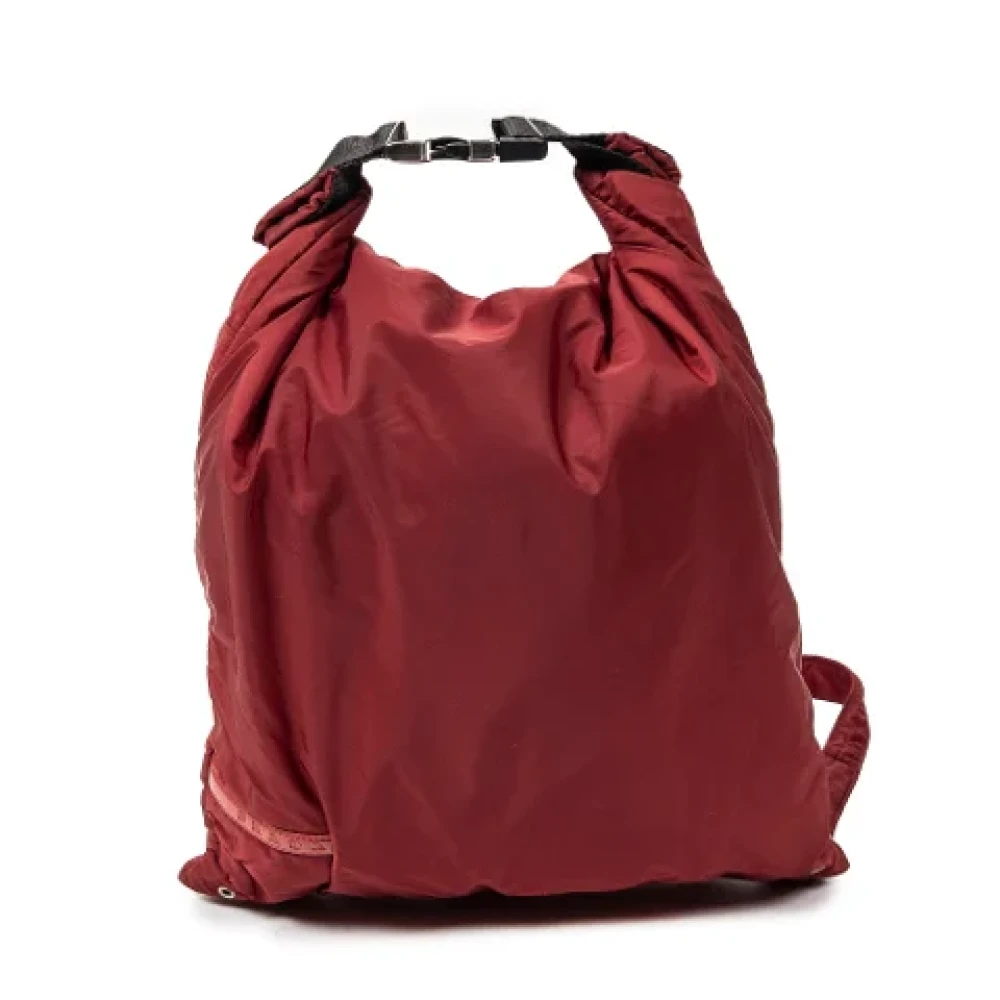 Prada Vintage Pre-owned Canvas backpacks Red Dames